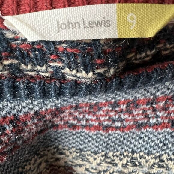 John Lewis Sweater Boys 9 Years Old Fair Isle Festive Cotton Wool Blend Classic - Picture 8 of 12